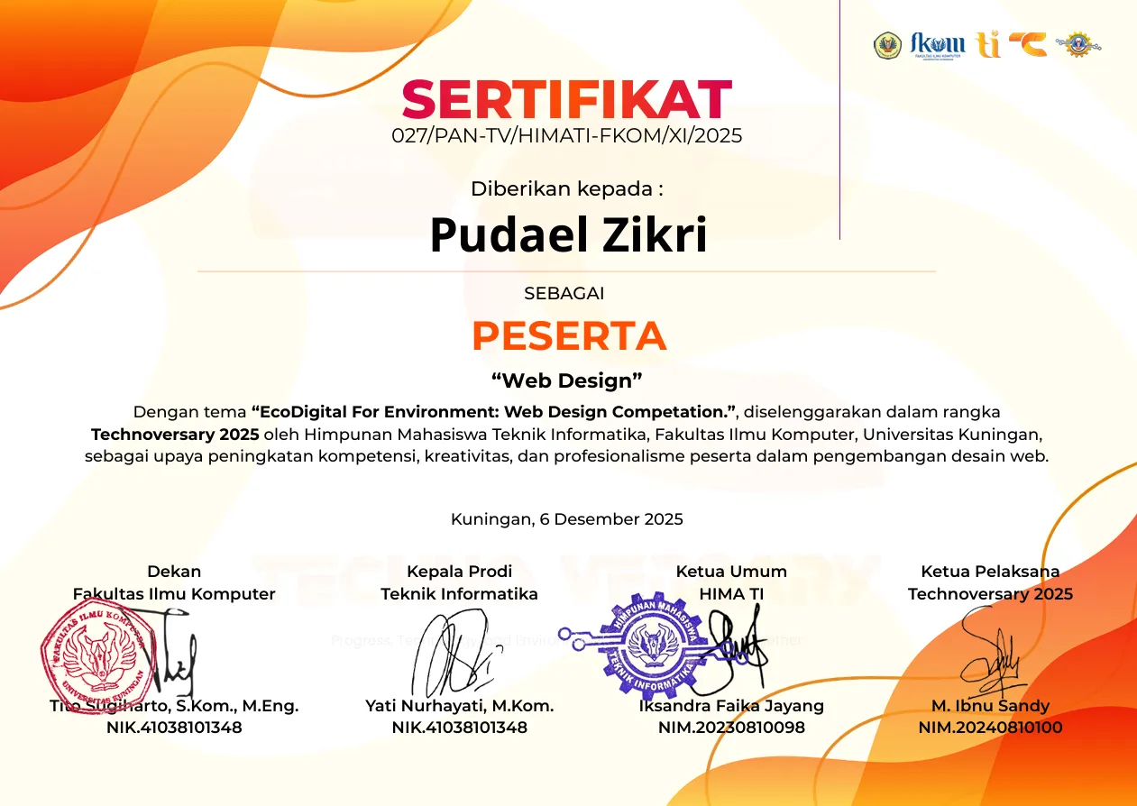 Web Design Competition Technoversary, Participant